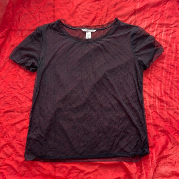 Victoria's Secret Eggplant Sheer Lace Nightwear Top main image 0
